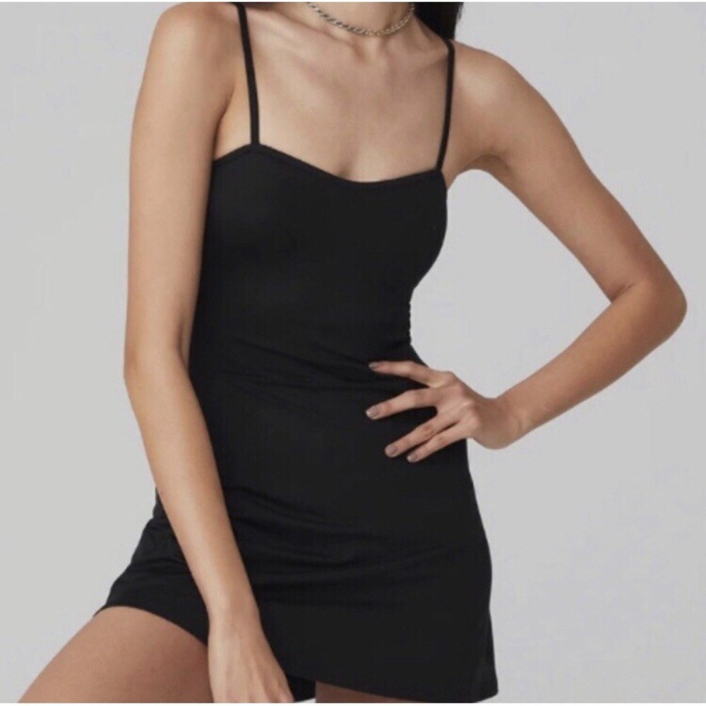Alo Yoga Alosoft Courtside Tennis Dress Black XS